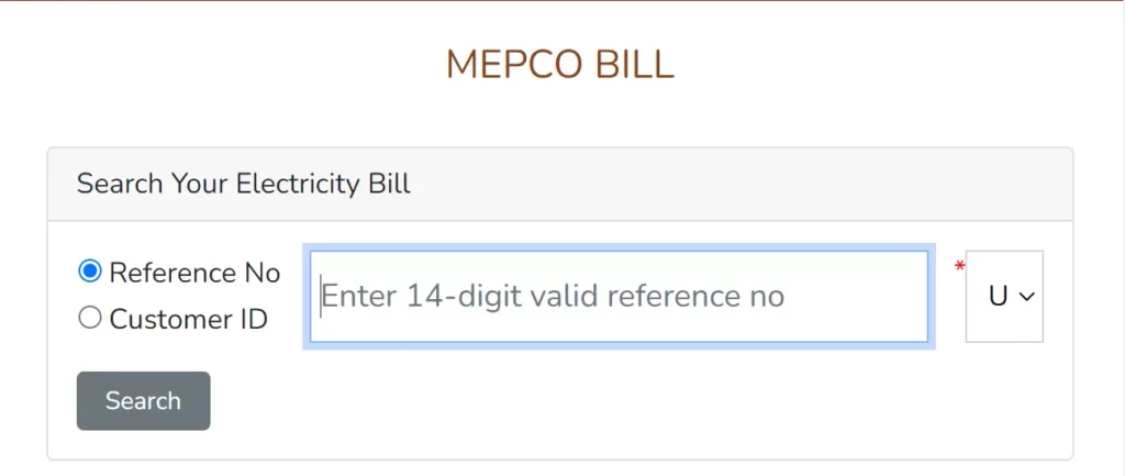 MEPCO Bill Online - Download Latest (May) MEPCO Duplicate Bill