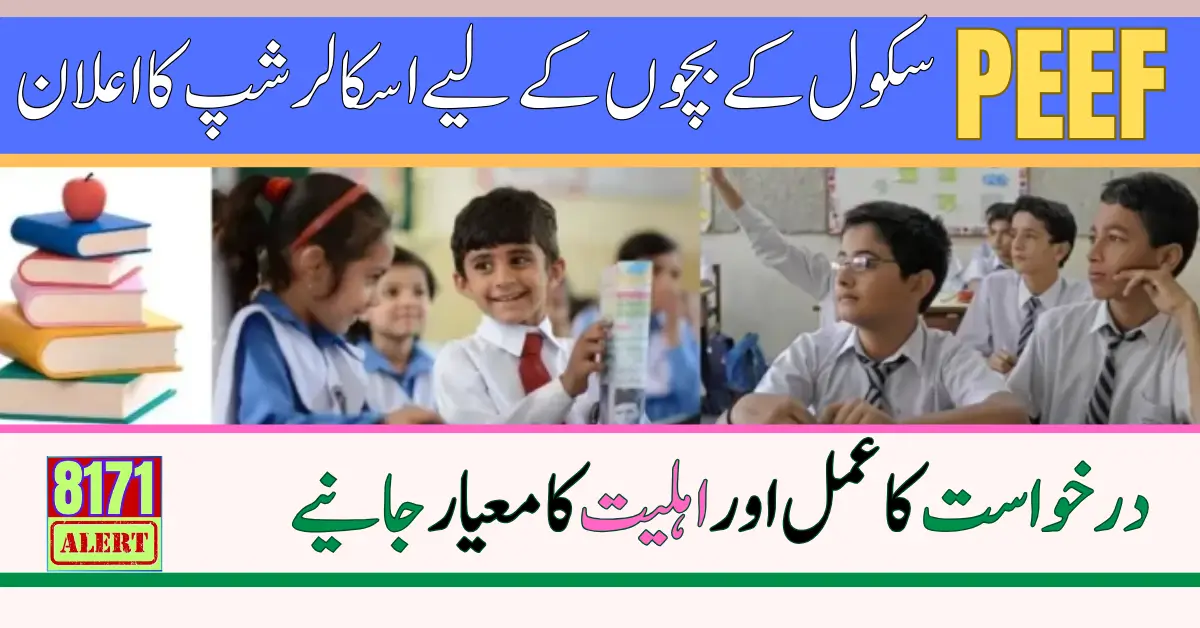 Scholarships for 9th Class Students Through PEEF Latest Update