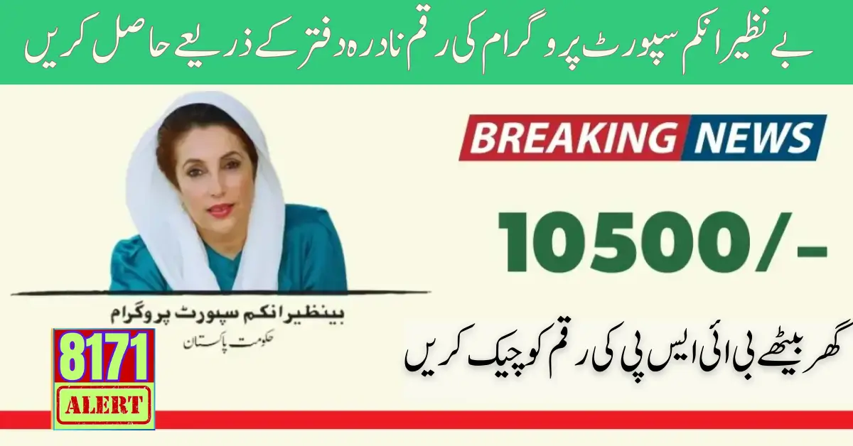 Update Your Information Like Id Card Monthly Income From Nadra And Get 10500 Payment From BISP