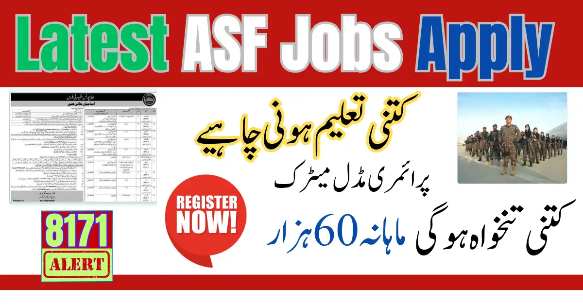 Latest ASF Jobs Apply Before 25 August 2024