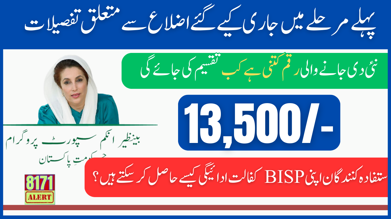 BISP Kafalat Program Update New Funds of Rs. 13,500 Available Now