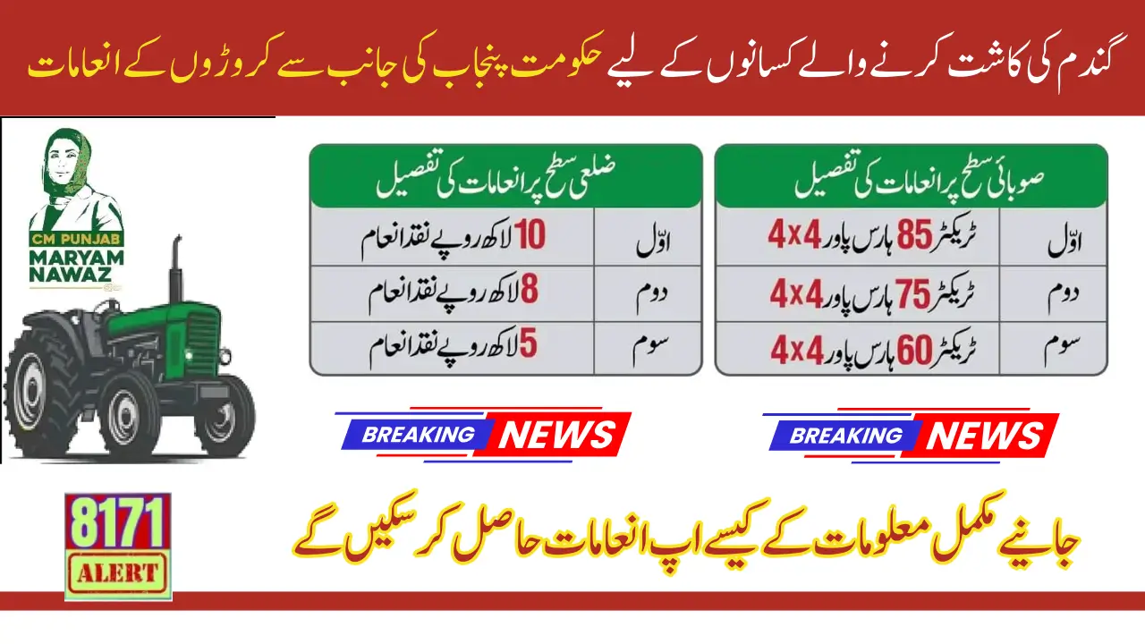 CM Punjab Maryam Nawaz Announced Reward 8 To 10 Lakh Per Farmer